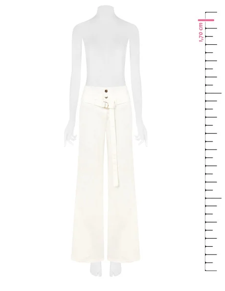 Jeans Wide Leg Elasticizzati Con Cintura Coordinata Rinascimento