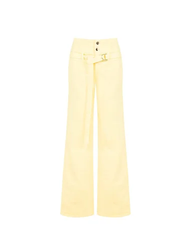 Jean wide leg extensible avec ceinture assortie Rinascimento