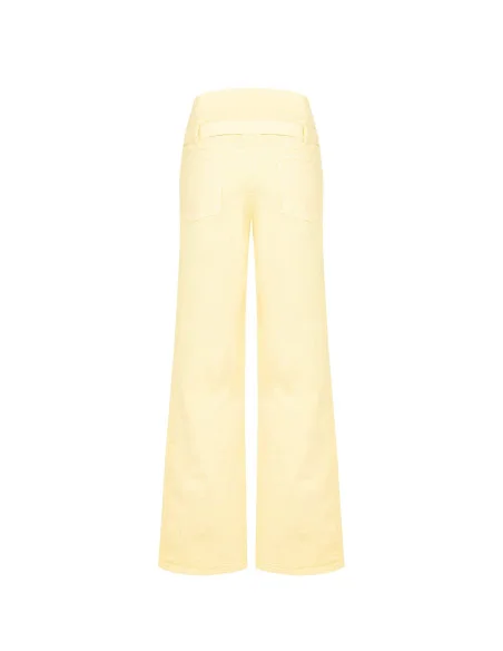 Stretch Wide-Leg Jeans with Matching Belt Rinascimento