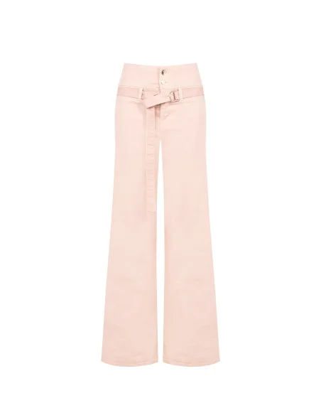 Jean wide leg extensible avec ceinture assortie Rinascimento