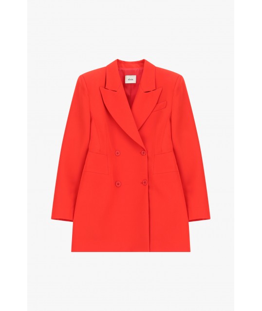 Robe courte à double boutonnage avec col Dixie classique