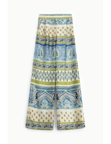 Pantaloni Palazzo Fantasia Paisley E Dettagli Floreali Dixie