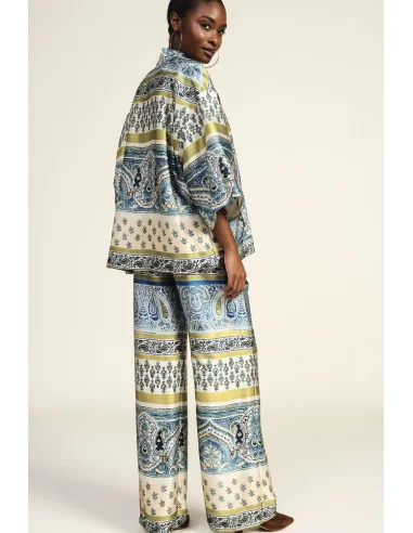 Pantaloni Palazzo Fantasia Paisley E Dettagli Floreali Dixie