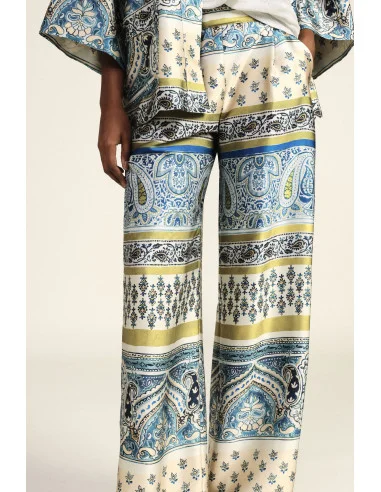 Pantaloni Palazzo Fantasia Paisley E Dettagli Floreali Dixie