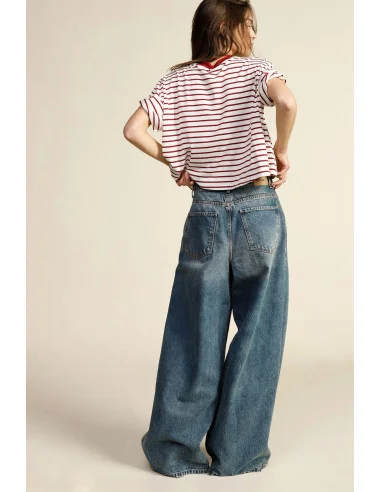 Dixie - Jean à taille haute et à jambes larges avec pinces