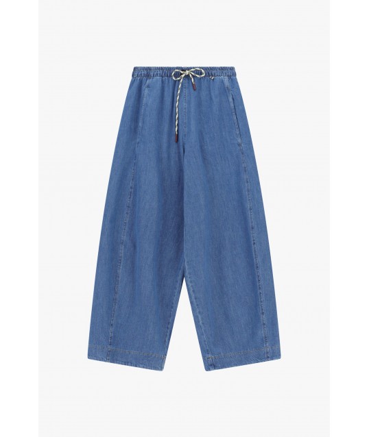 Pantalon large Palace avec taille élastiquée et cordon de serrage Dixie