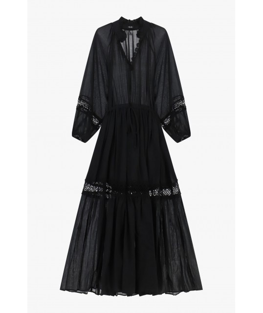 Long Dress With Perforated Detailing Dixie