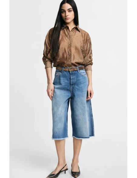 Bermuda Shorts Five Pockets With Frayed Hem Please