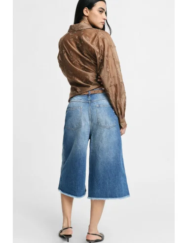 Bermuda Shorts Five Pockets With Frayed Hem Please