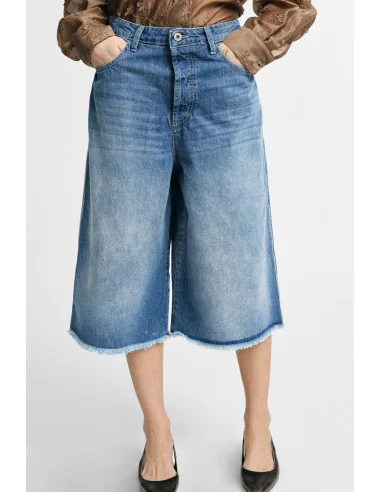 Bermuda Shorts Cinque Tasche Con Orlo Sfrangiato Please