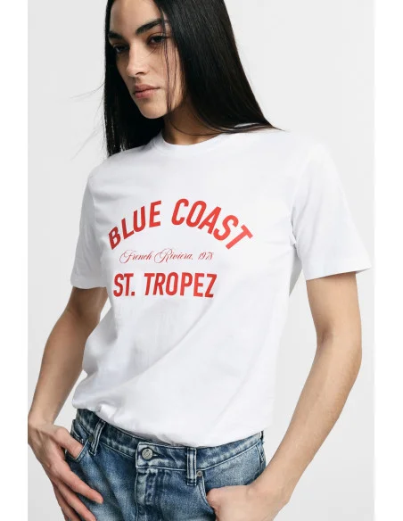 T-Shirt imprimé sur le devant Col ras du cou à coupe régulière S.V.P.