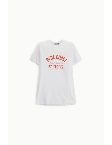Front Print T-Shirt Regular-Fit Crew Neck Please