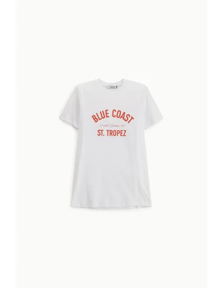 Front Print T-Shirt Regular-Fit Crew Neck Please