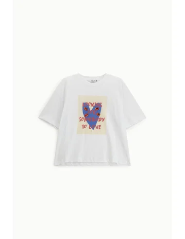 T-Shirt Front Print Fit Soft Crew Neck Please