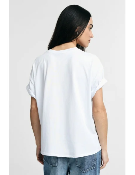T-Shirt Stampa Bassotti Fit Regular Girocollo Please