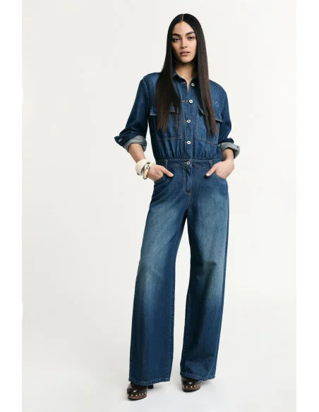 Jumpsuit Denim Regular-Fit Con Tasche Frontali Please