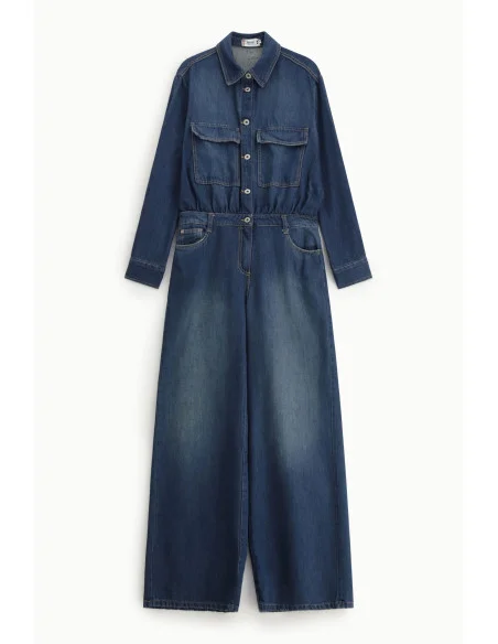 Jumpsuit Denim Regular-Fit Con Tasche Frontali Please