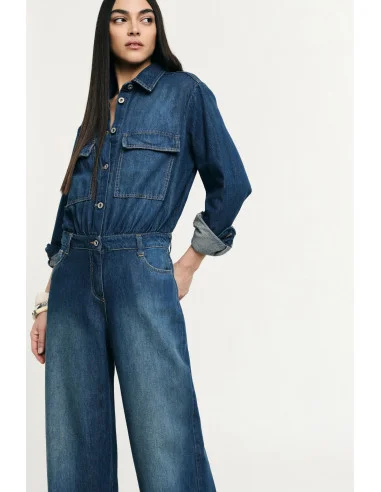 Jumpsuit Denim Regular-Fit Con Tasche Frontali Please