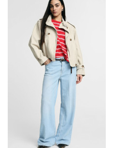 High-Waisted Five-Pocket Wide-Leg Jeans Please