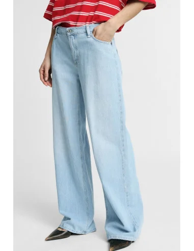 High-Waisted Five-Pocket Wide-Leg Jeans Please