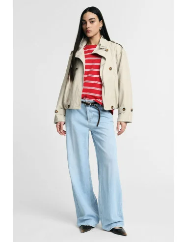 High-Waisted Five-Pocket Wide-Leg Jeans Please