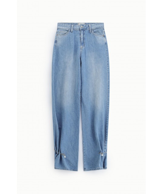 Jeans Straight Con Dettaglio Spille Please