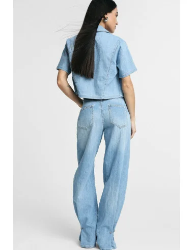 Jeans Straight Con Dettaglio Spille Please