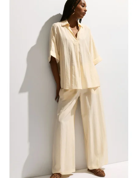 Pantalon large à taille haute Please