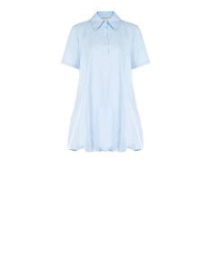 Robe chemise courte en coton avec poches Rinascimento