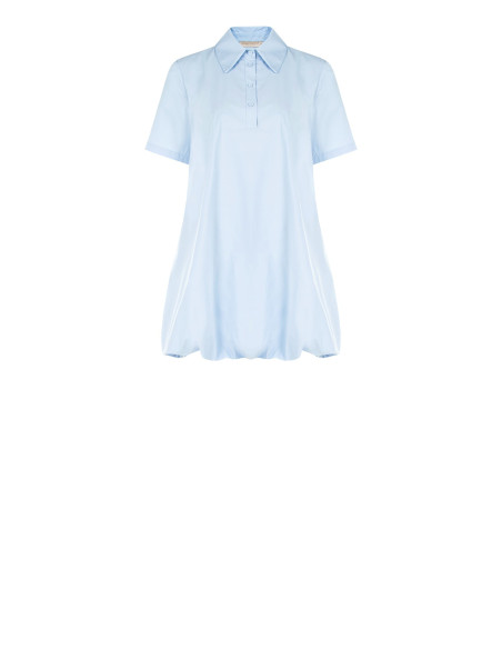 Robe chemise courte en coton avec poches Rinascimento