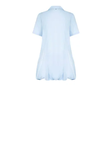 Robe chemise courte en coton avec poches Rinascimento