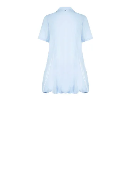 Robe chemise courte en coton avec poches Rinascimento
