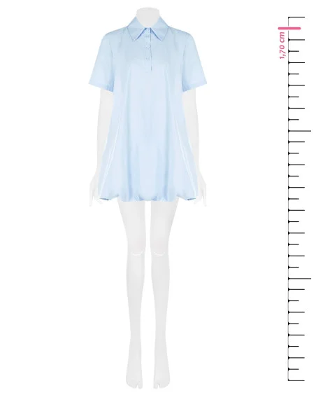 Robe chemise courte en coton avec poches Rinascimento