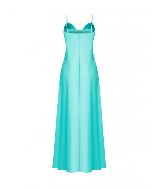 Rinascimento Satin Maxi Empire Dress