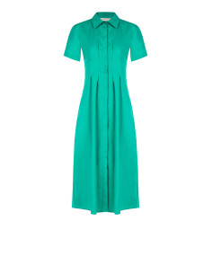 Midi Cotton Chemisier Dress With Concealed Buttons Rinascimento