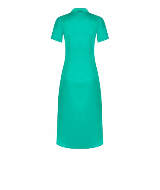 Midi Cotton Chemisier Dress With Concealed Buttons Rinascimento