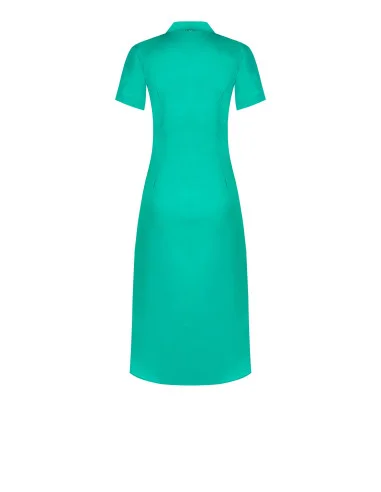Midi Cotton Chemisier Dress With Concealed Buttons Rinascimento