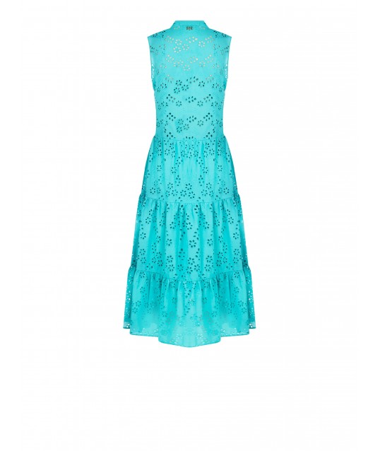 Robe longue à col en V en sanglier à volants Rinascimento