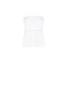 Top In Cotone Con Fascia A Pieghe E Bottoni Da Camicia Rinascimento