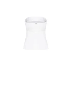 Top en coton avec bande plissée et boutons de la chemise Rinascimento 2