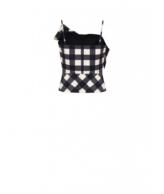 Top Bustier In Misto Cotone Con Maxi Fiocco Rinascimento