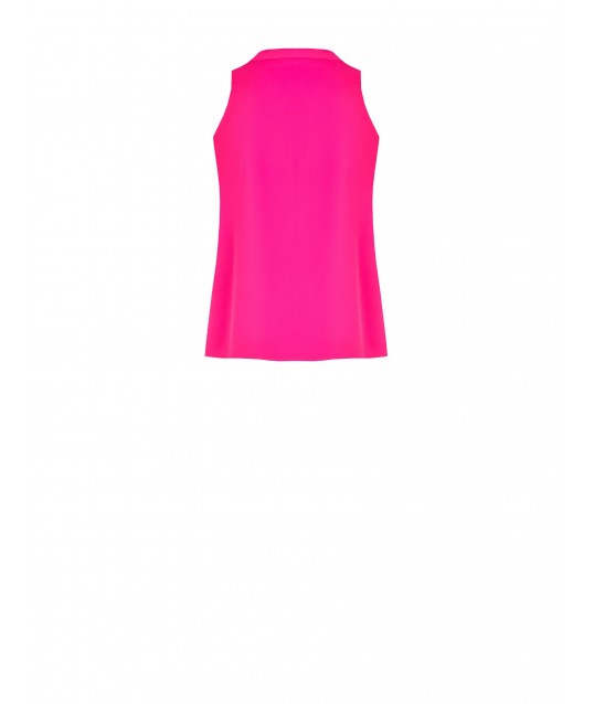 Fluid Satin Opaque Blouse With Ruffle Front Rinascimento