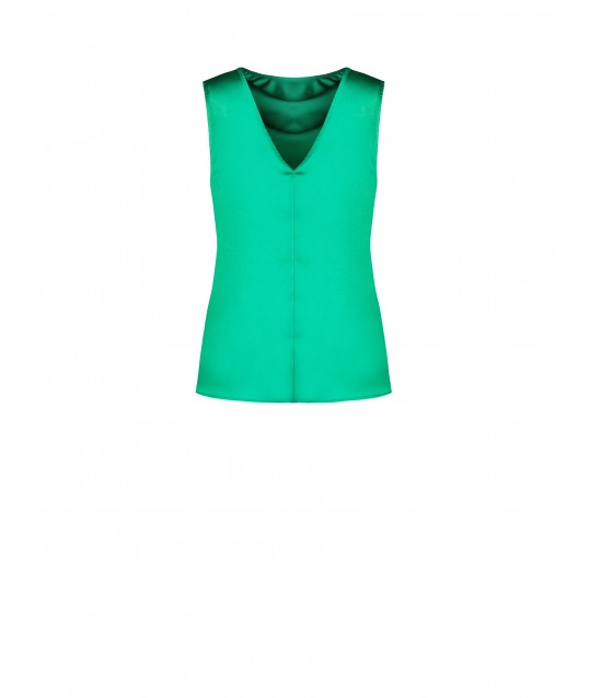 Top en satin avec broche Calla Rinascimento