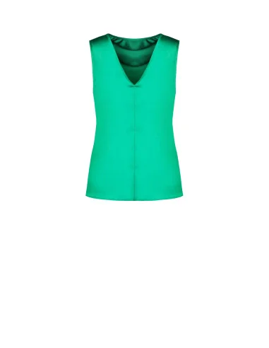 Satin Top With Calla Rinascimento Brooch