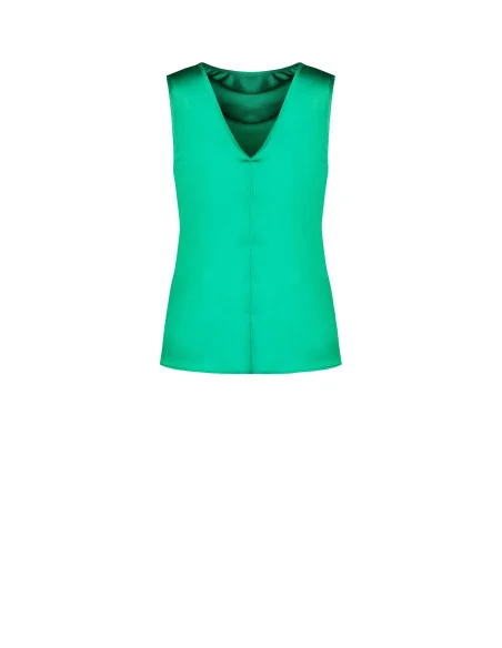 Satin Top With Calla Rinascimento Brooch