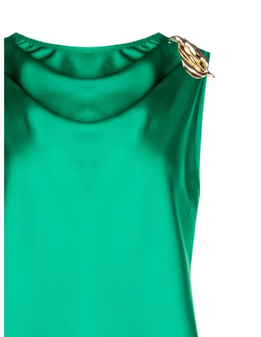 Top In Raso Con Spilla Calla Rinascimento
