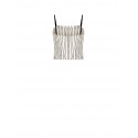 Crop Top Bustier In Cotone A Righe Irregolari Rinascimento