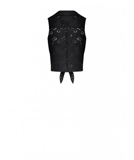Rinascimento - Chemise courte en coton Sangallo à nœuds