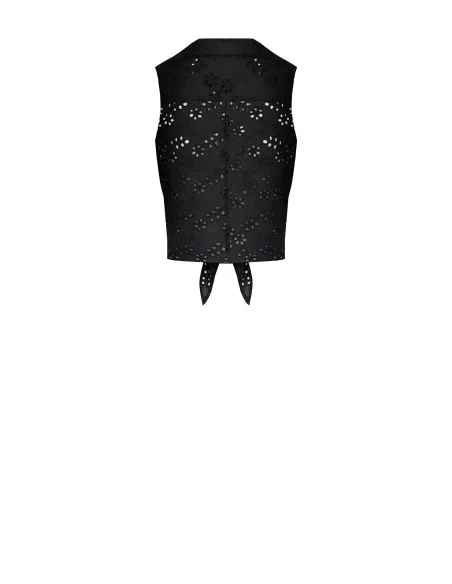 Rinascimento - Chemise courte en coton Sangallo à nœuds
