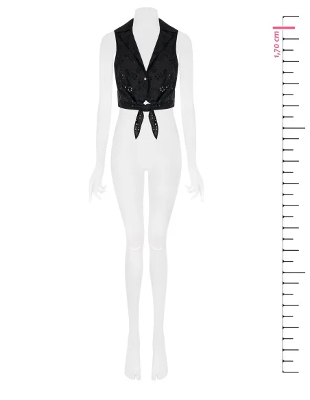 Camicia Crop Con Nodo In Cotone Sangallo Rinascimento